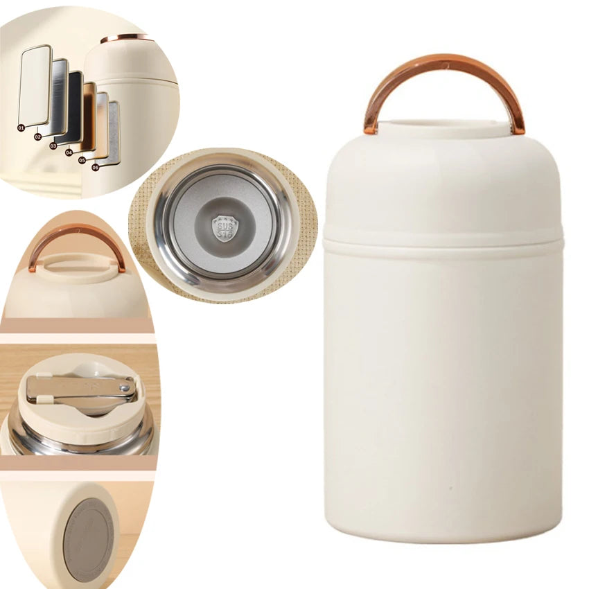 Insulated Food Jar, Insulated Soup Cup, 316 Stainless Steel Double, Wall Insulated Tumbler, for Bird's Nest Soup, Desserts.